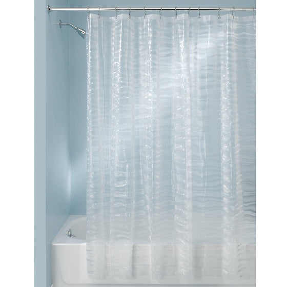 InterDesign Ripplz EVA - PVC Free 70-Inch by 72-Inch Shower Curtain, Frost