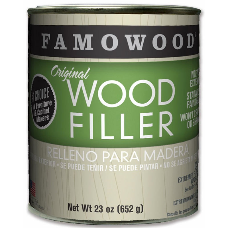 FamoWood 36021128 Original Wood Filler - Pint, Oak/Teak