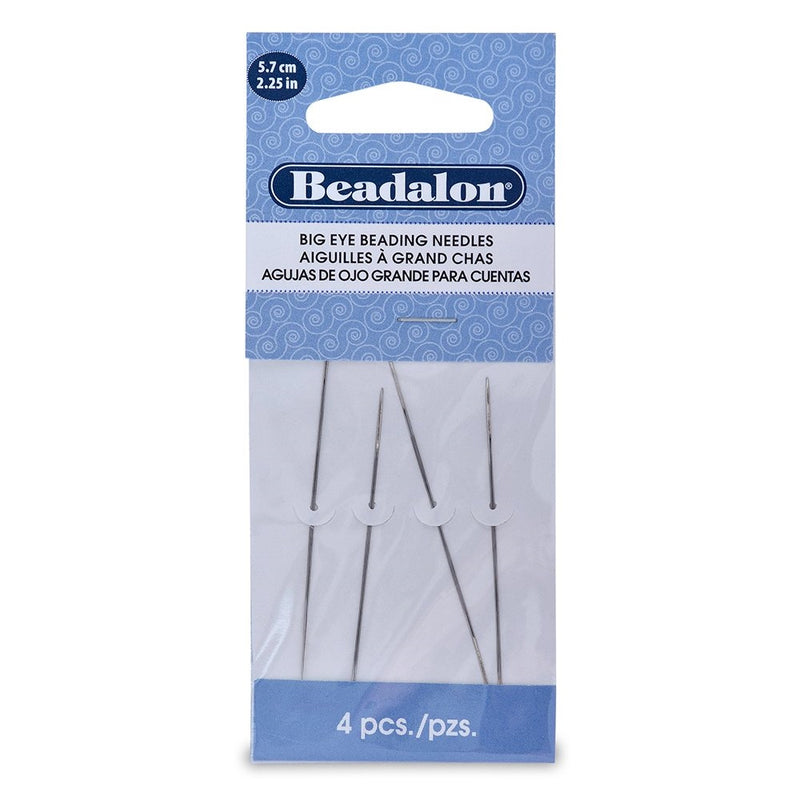 Beadalon Big Eye Needles 2.25-Inch 4 Pieces