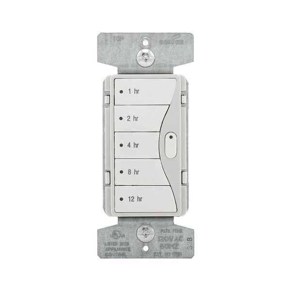 Eaton 9591WS ASPIRE 1800-Watt 15 Amp 5-Button Hour Timer, White Satin