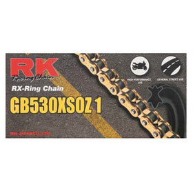 RK Racing Chain GB530XSOZ1-114 114-Links Gold X-Ring Chain with Connecting Link
