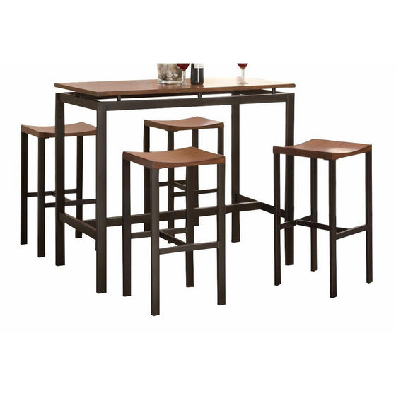 Coaster Home Furnishings 150097 5-Piece Casual Dining Room Set, Black