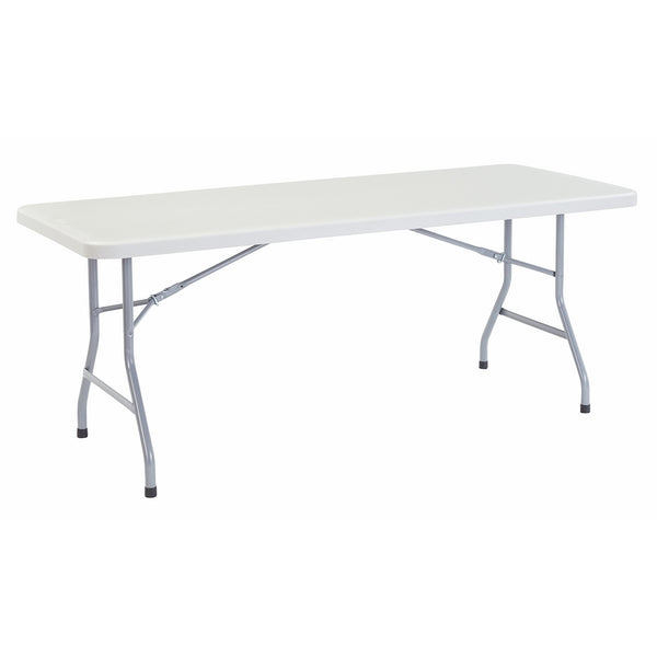 NPS 30" x 72" Heavy Duty Folding Table, Speckled Gray, 1,000 lb Capacity