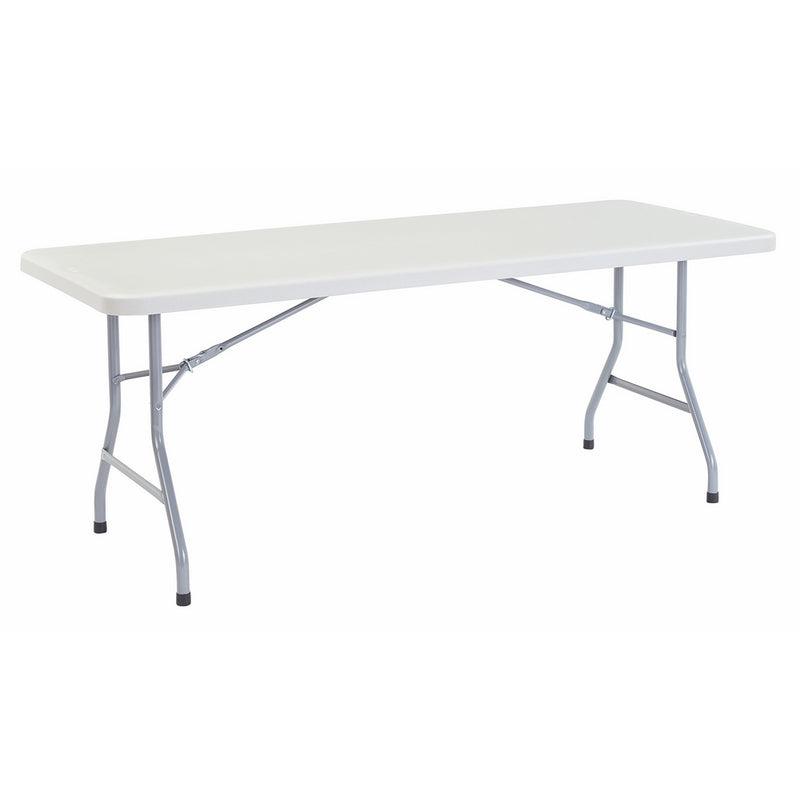 NPS 30" x 72" Heavy Duty Folding Table, Speckled Gray, 1,000 lb Capacity