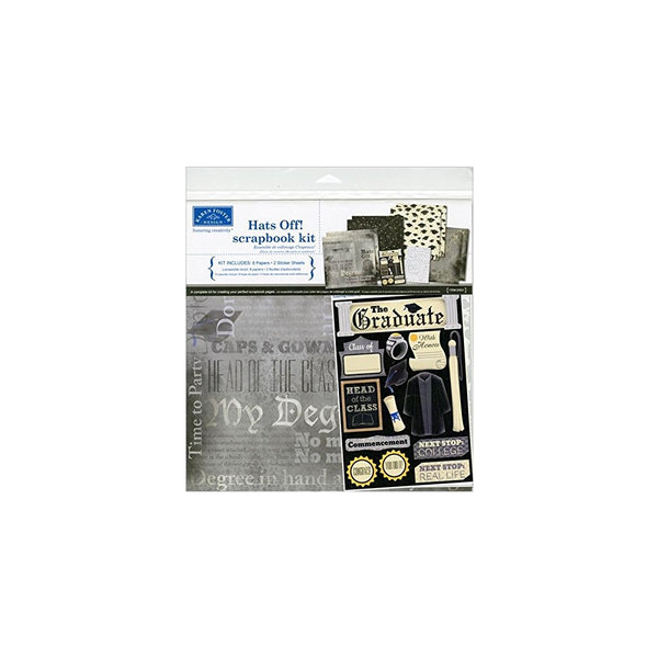 KAREN FOSTER 20521 Design Themed Paper and Stickers Scrapbook Kit, Graduation
