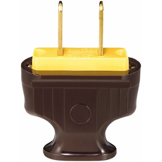 Eaton BP1912B-SP-L 15-Amp, 125-Volt 2-Wire Plastic Plug, Brown