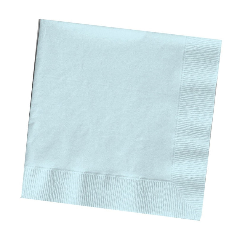 25-Count Touch of Color 3-Ply Paper Dinner Napkins, Pastel Blue