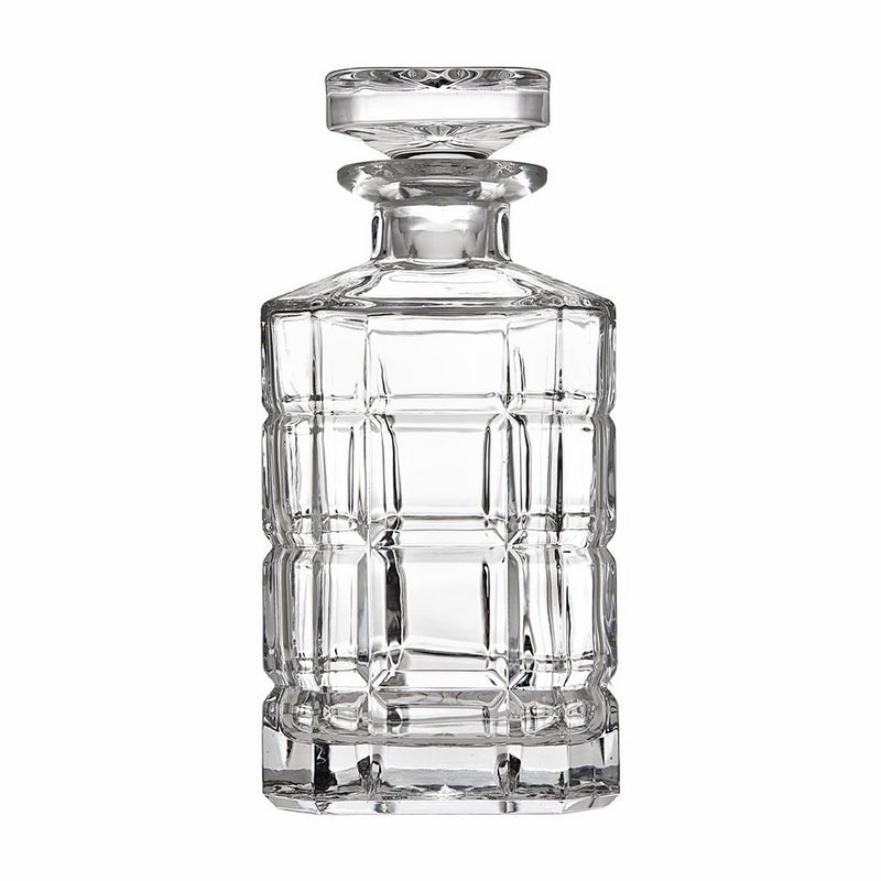 Godinger Plaid Whiskey Decanter, 25 oz, Silver