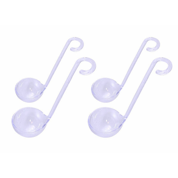 Set of 4 Clear Plastic Mini Ladles in 2 Sizes