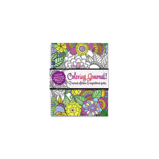 Adult Coloring Journal - An Adult Coloring Journal with Inspirational Quotes - Spiral Bound - 6.25" x 9"