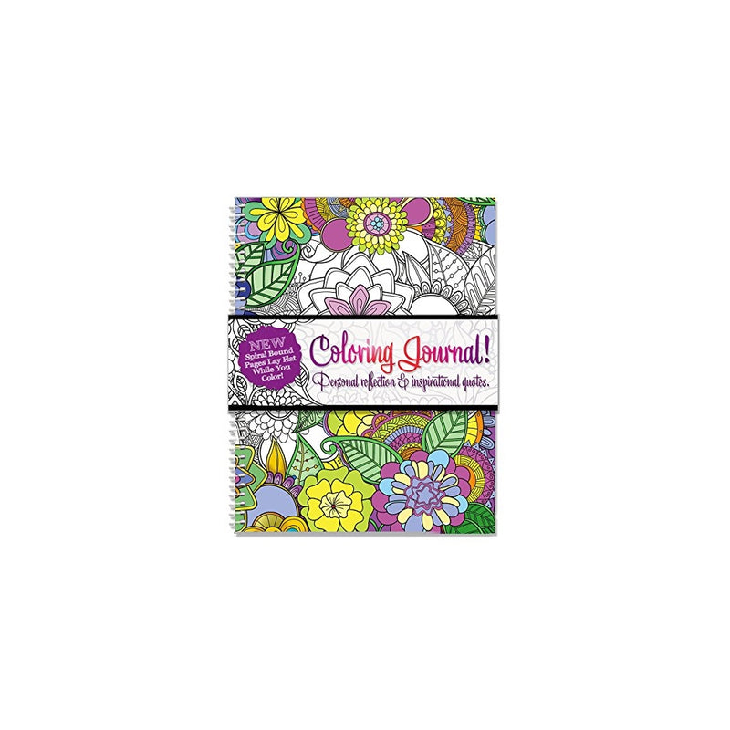 Adult Coloring Journal - An Adult Coloring Journal with Inspirational Quotes - Spiral Bound - 6.25" x 9"