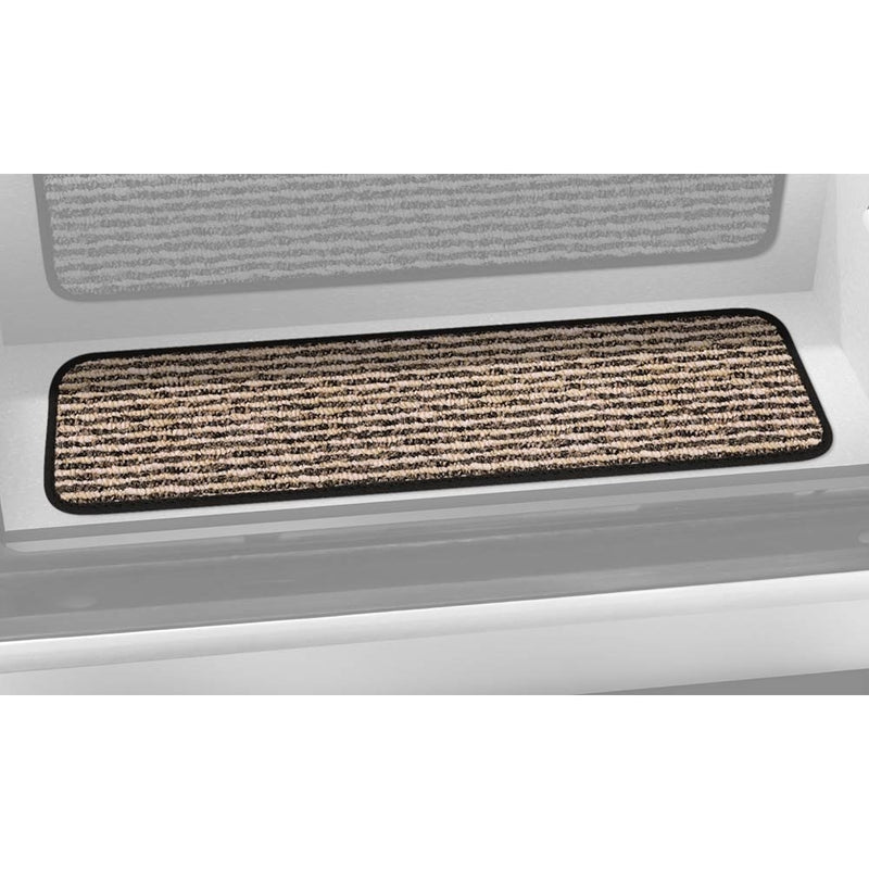Prest-O-Fit 5-0093 Decorian Step Huggers For RV Landings Peppercorn Black 6 In. x 23.5 In.