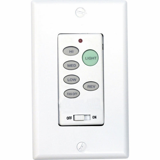 Progress Lighting P2631-30 Full-Function Wall Control Transmitter, White