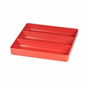 Ernst Manufacturing Organizer Tray, 3-Compartments, Red
