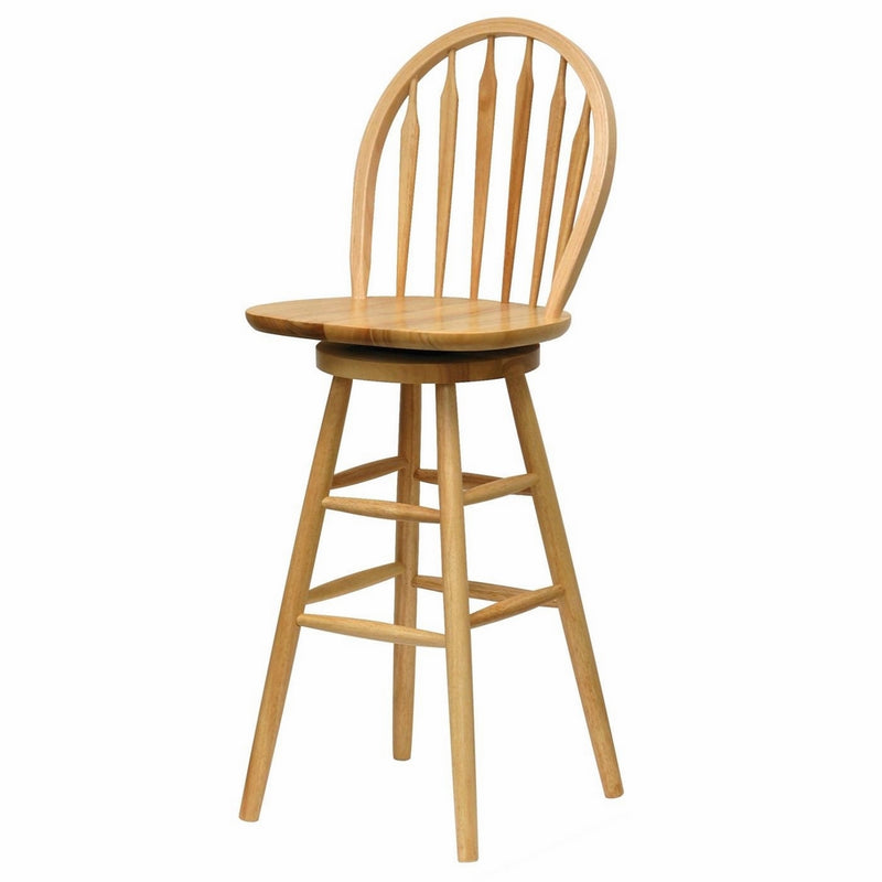 Winsome Wood 30-Inch Windsor Swivel Seat Bar Stool, Natural