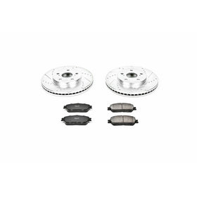 Power Stop K5438 Front Z23 Evolution Brake Kit with Drilled/Slotted Rotors and Ceramic Brake Pads