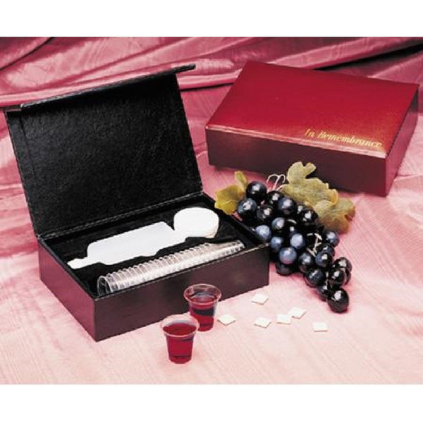 Portable Communion Set (Burgundy) - 24 Cups