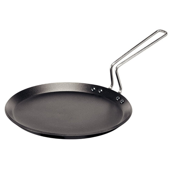 Futura Non-Stick Flat Tava Griddle, 10-Inch, 4.88mm with Steel Handle