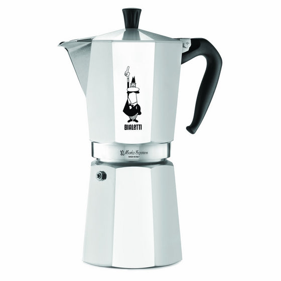 The Original Bialetti Moka Express Made in Italy 12-Cup Stovetop Espresso Maker with Patented Valve