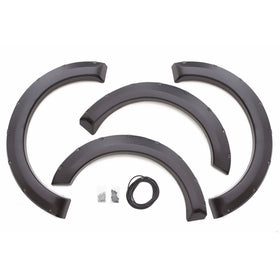 Lund RX310S Elite Series Black Rivet Style Standard Front and Rear Fender Flare - 4 Piece