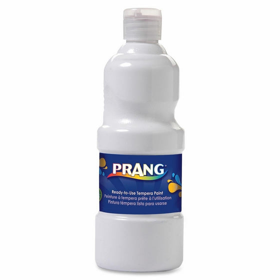 Prang Ready-to-Use Liquid Tempera Paint, 16-Ounce Bottle, White (21609)