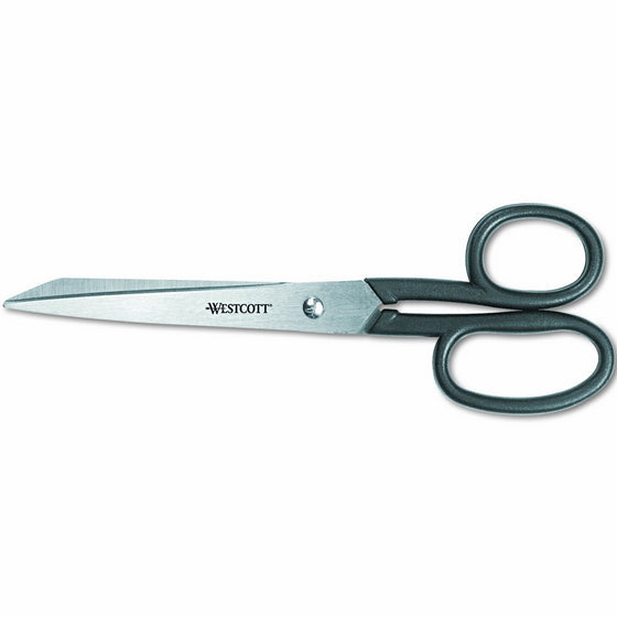 Westcott Kleencut Shears, Left/Right Hand, 8", 3.75" Cut , Black and Silver Color