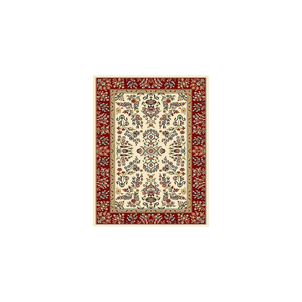 Safavieh Lyndhurst Collection LNH331A Ivory and Red Area Rug, 4 feet by 6 feet (4' x 6')