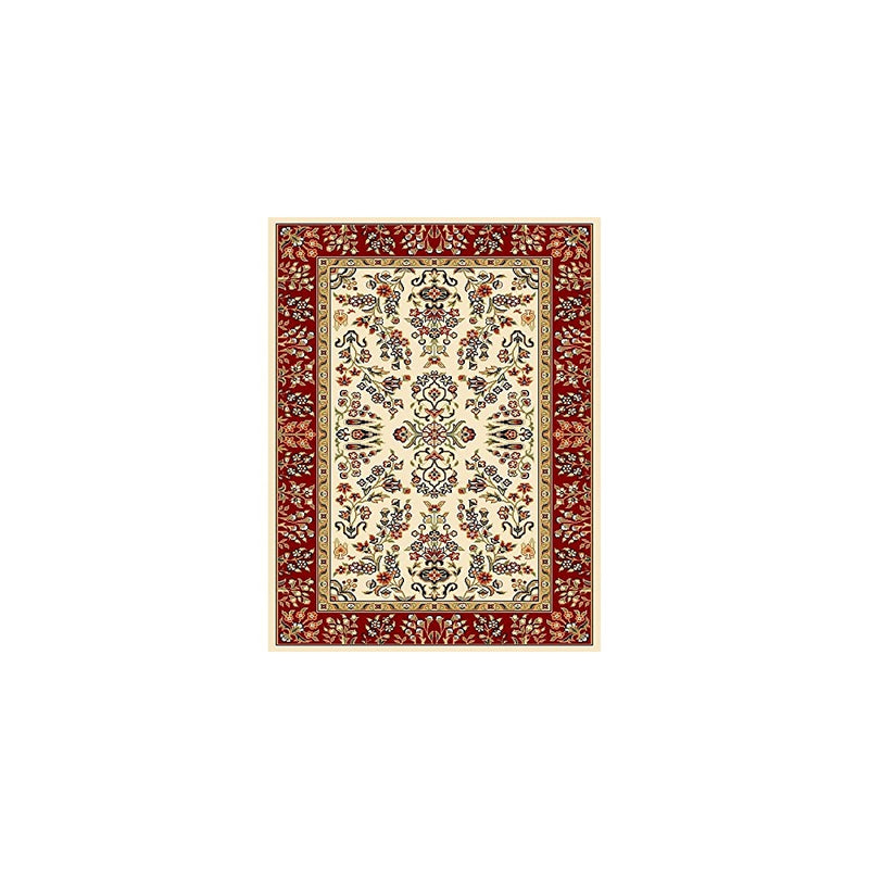 Safavieh Lyndhurst Collection LNH331A Ivory and Red Area Rug, 4 feet by 6 feet (4' x 6')