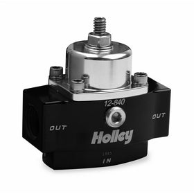 Holley 12-840 4.5-9 PSI Adjustable Billet Fuel Pressure Regulator with 3/8" NTP Ports