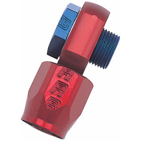 Russell 640270 Red and Blue Anodized Aluminum -6 AN Carburetor Banjo Adapter Fitting