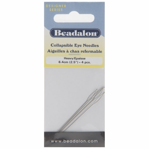 Collapsible Eye Needles 2.5" 4/Pkg-Heavy
