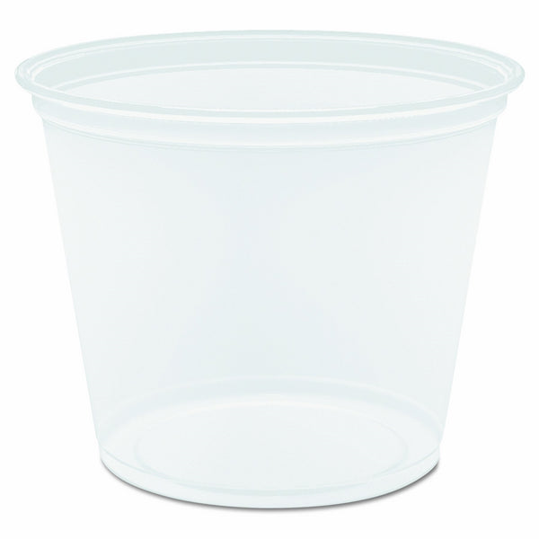 DART 550 Piece 2.9" Top and 2.1" Bottom Diameter, Clear Conex Complements Plastic Portion Cup, 5.5 oz.