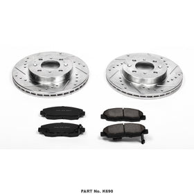 Power Stop K690 Front Z23 Evolution Brake Kit with Drilled/Slotted Rotors and Ceramic Brake Pads