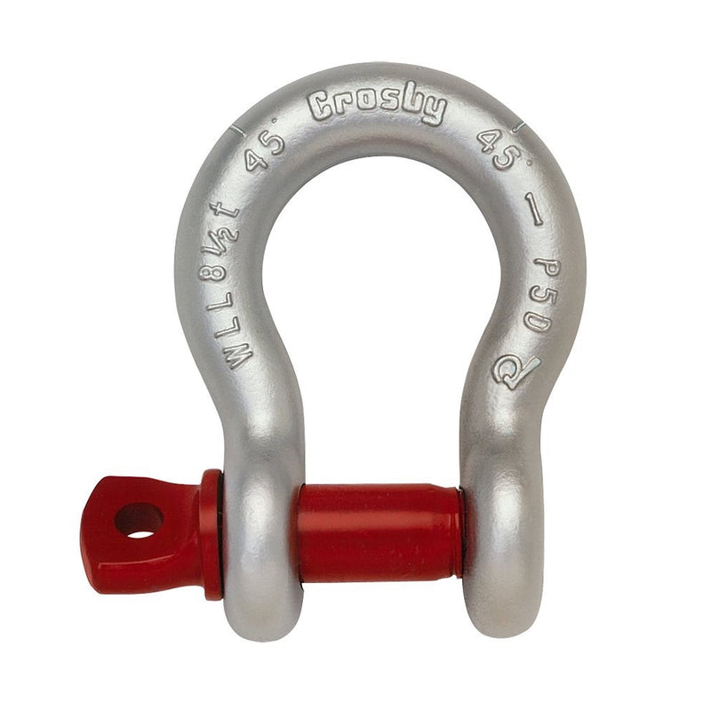 Crosby 1018473 Carbon Steel G-209 Screw Pin Anchor Shackle, Galvanized, 3-1/4 Ton Working Load Limit, 5/8" Size