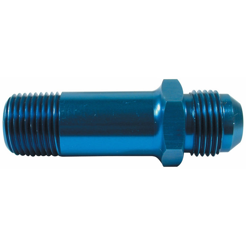 Allstar ALL90043 Black Anodized Aluminum 3" Length Oil Inlet 10AN Male to 1/2 NPT Male Fitting