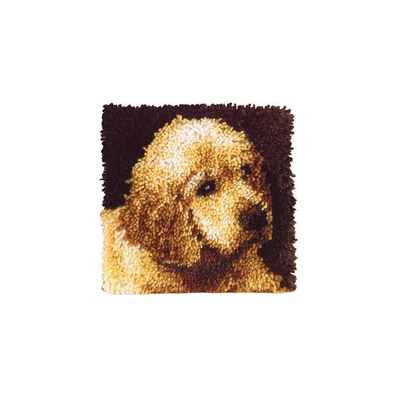 WonderArt 4670 Latch-Hook Kit, Puppy Love, 12" X 12"