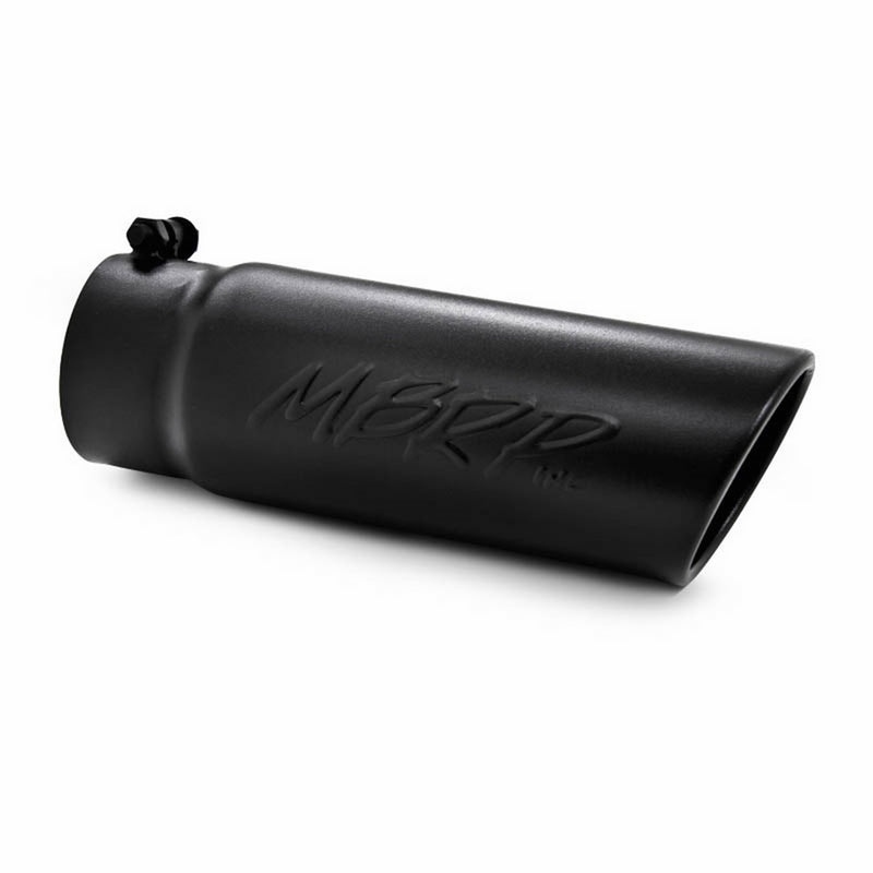 MBRP T5112BLK 10" Black Finish Angled Rolled End Exhaust Tip