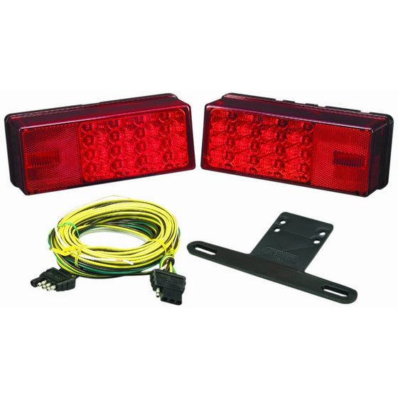 Wesbar 407540 Waterproof LED Low Profile Tail Light Kit, Over 80" Wide Trailer