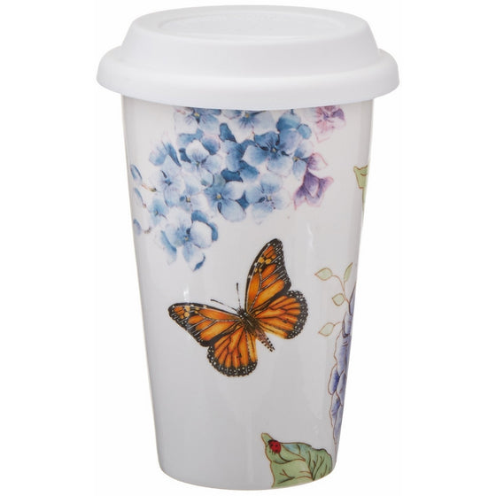 Lenox Butterfly Meadow Blue Thermal Mug, White