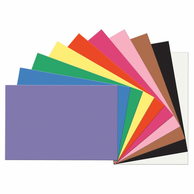 Pacon SunWorks Construction Paper, 12-Inches by 18-Inches, 50-Count, Assorted (6507)