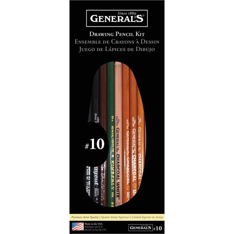 General Pencil Drawing Pencil Kit, 12-Piece (10)