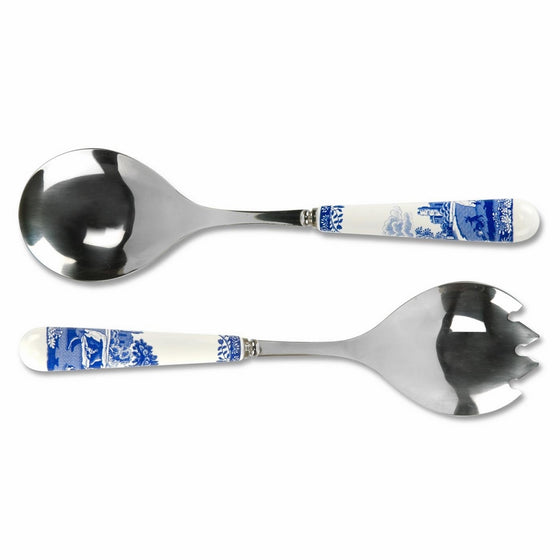 Spode Blue Italian Salad Servers (Boxed Pair)