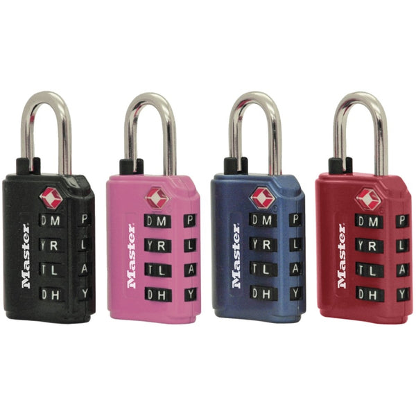 Master Lock 4691DWD TSA Set-Your-Own Password Combination Lock, Color Will Vary, 1-Piece