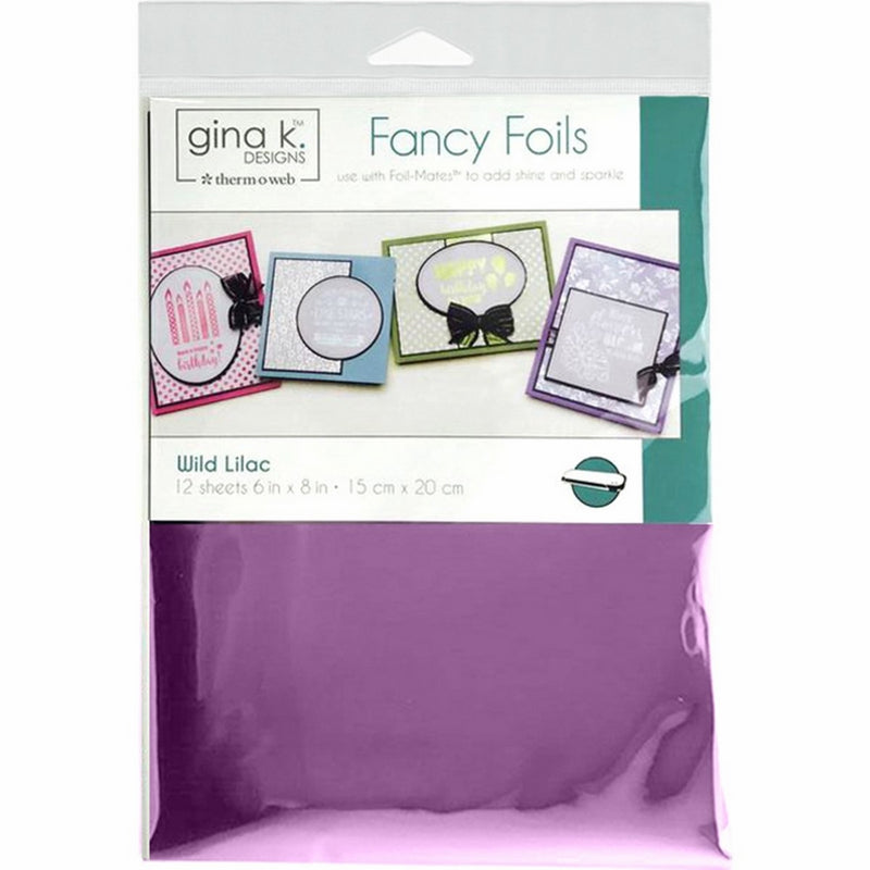 Gina K. Designs Fancy Foils 6"x8" Sheets 12 Sheets per Pack (Wild Lilac)