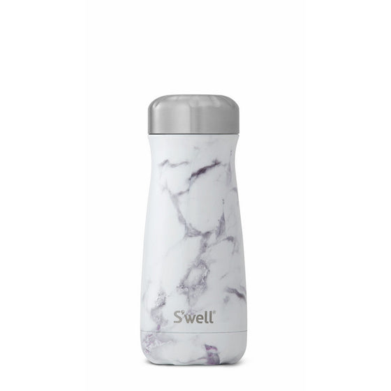 S'well Stainless Steel Travel Mug, 16 oz, White Marble