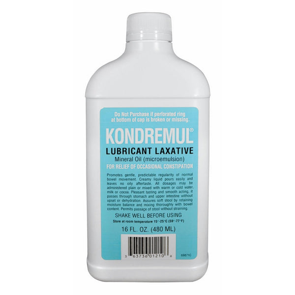 Kondremul Lubricant Laxative Plain (Mineral Oil) 16 Fluid Ounce Bottle