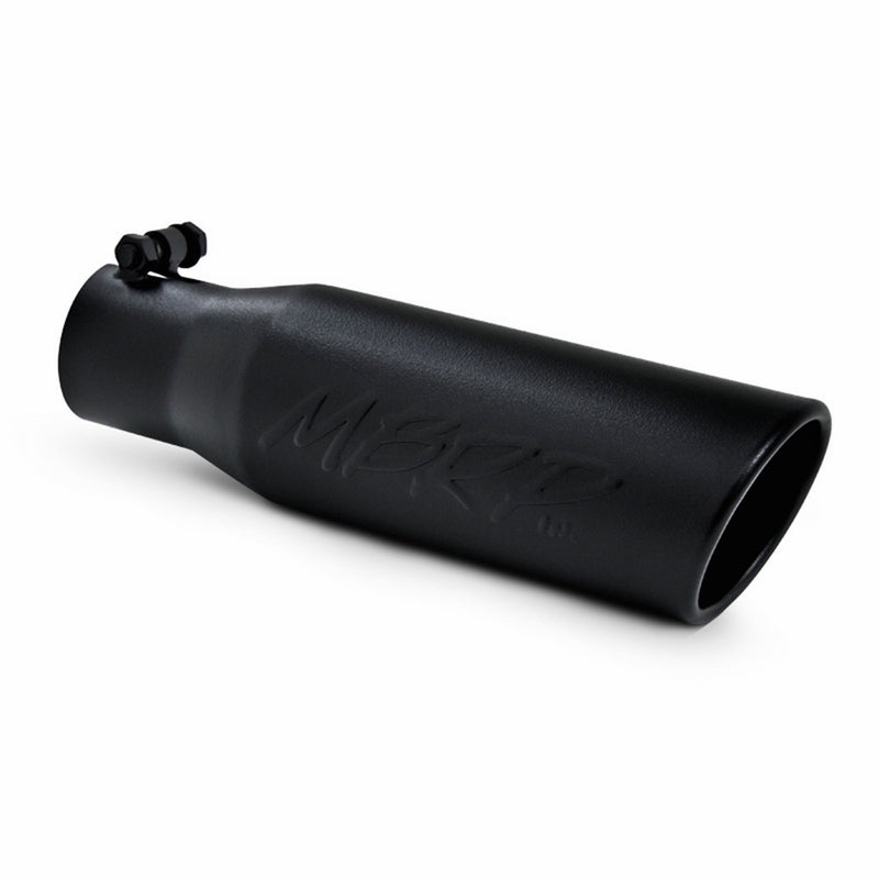MBRP T5113BLK 12" Black Finish Angled Rolled End Exhaust Tip