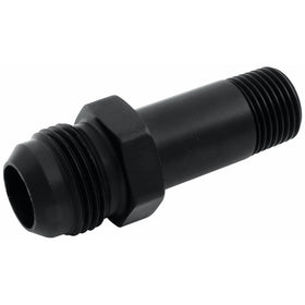 Allstar ALL90044 Black Anodized Aluminum 3" Length Oil Inlet 12AN Male to 1/2 NPT Male Fitting