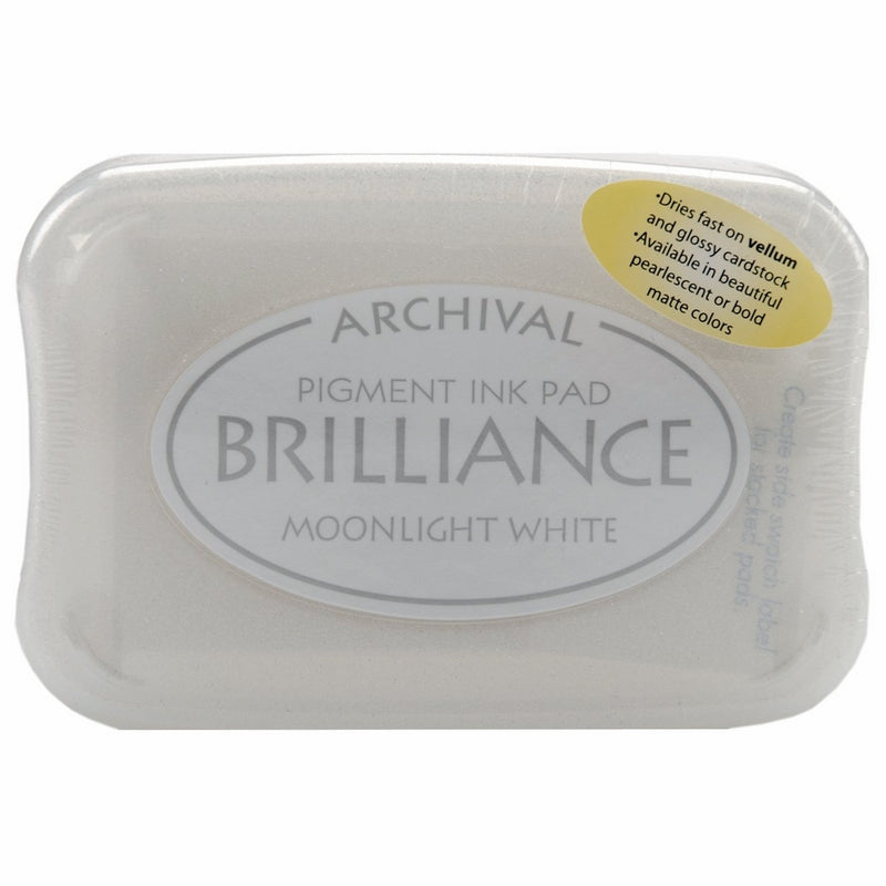 Tsukineko Brilliance Pigment Inkpad, Matte Moonlight White