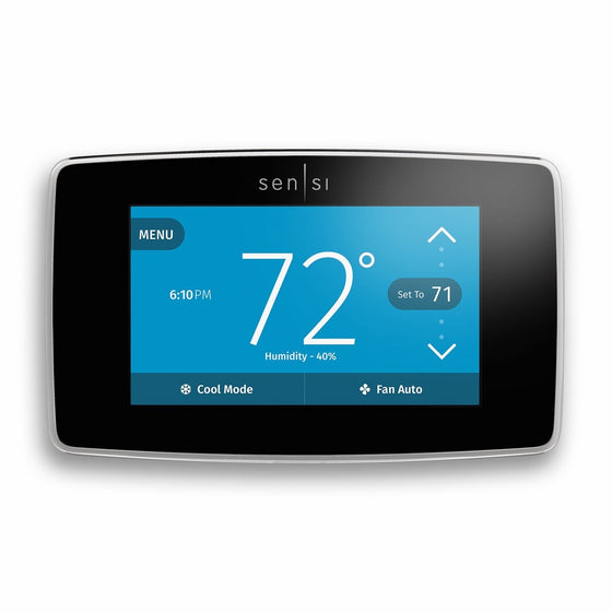Emerson Sensi Touch Wi-Fi Thermostat with Touchscreen Color Display for Smart Home, ST75, Works with Alexa